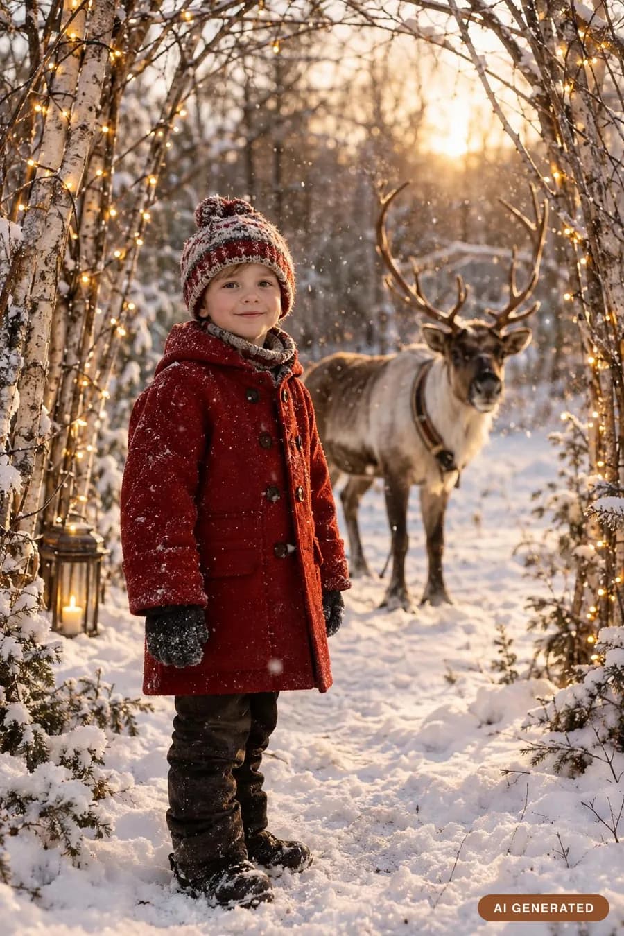 A christmas picture made from a phone photo